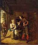 Hooch Pieter de Soldier Offering a Woman a Glass of Wine  - Hermitage